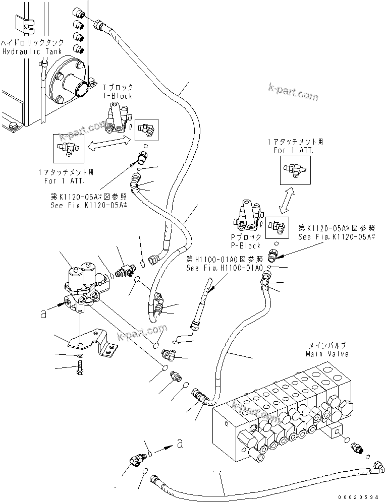 Komatsu parts book diagram for PC27MR-2-B S/N 15001-UP: MAIN VALVE (EPC VALVE)