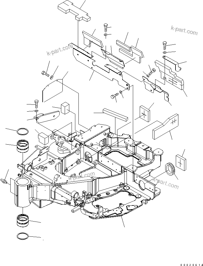 Komatsu parts book diagram for PC27MR-2-B S/N 15001-UP: REVOLVING FRAME