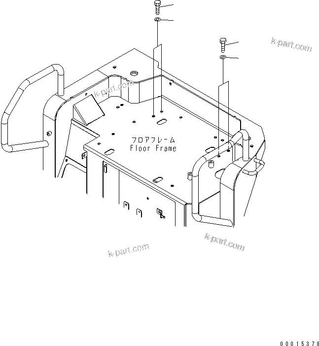 Komatsu parts book diagram for PC27MR-2-B S/N 15001-UP: SEAT BELT LESS (FOR JAPAN)