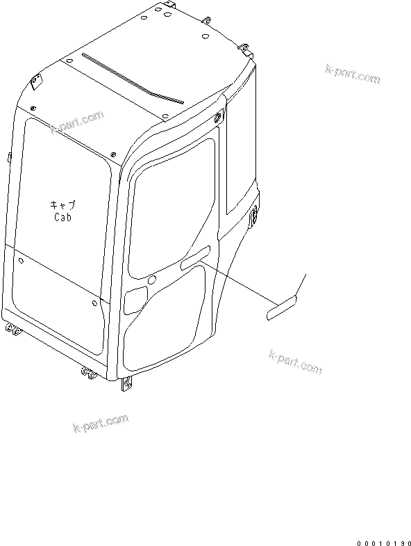 Komatsu parts book diagram for PC27MR-2-B S/N 15001-UP: OPERATOR'S CAB (GALEO PLATE)