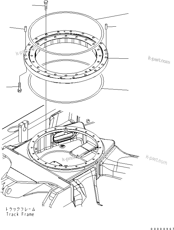 Komatsu parts book diagram for PC27MR-2-B S/N 15001-UP: SWING CIRCLE