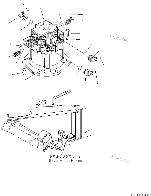 Komatsu parts book diagram for PC27MR-2-B S/N 15001-UP: SWING MACHINERY AND MOTOR (CONNECTING PARTS)