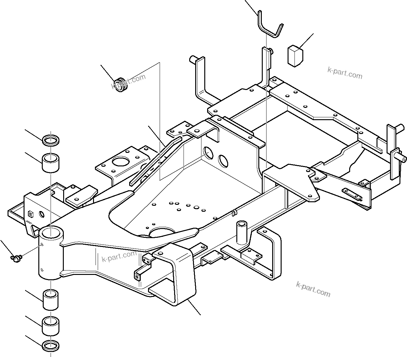 Komatsu parts book diagram for PC27R-8 S/N F31103-Up: REVOLVING FRAME