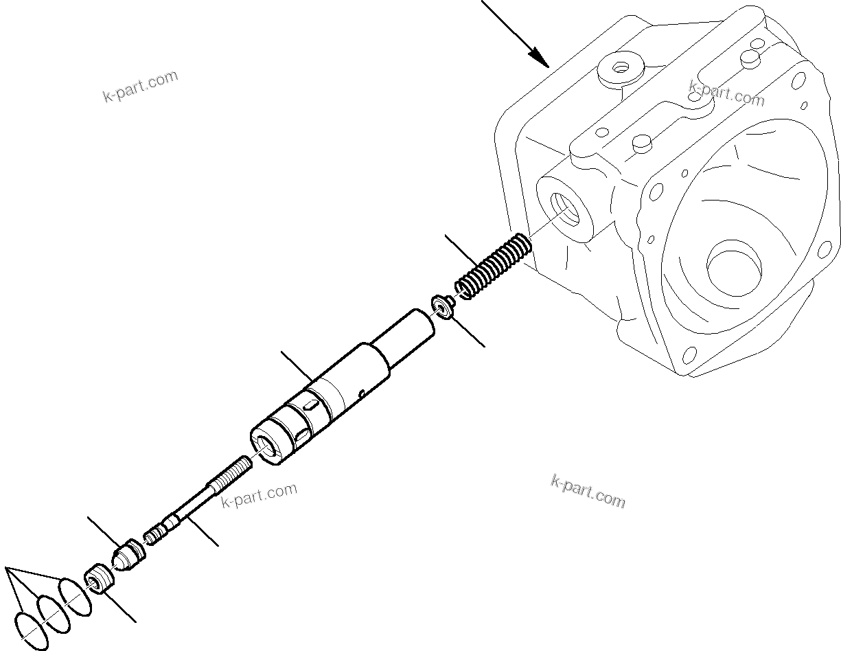 Komatsu parts book diagram for PC27R-8 S/N F31103-Up: HYDRAULIC PUMP (3/6)