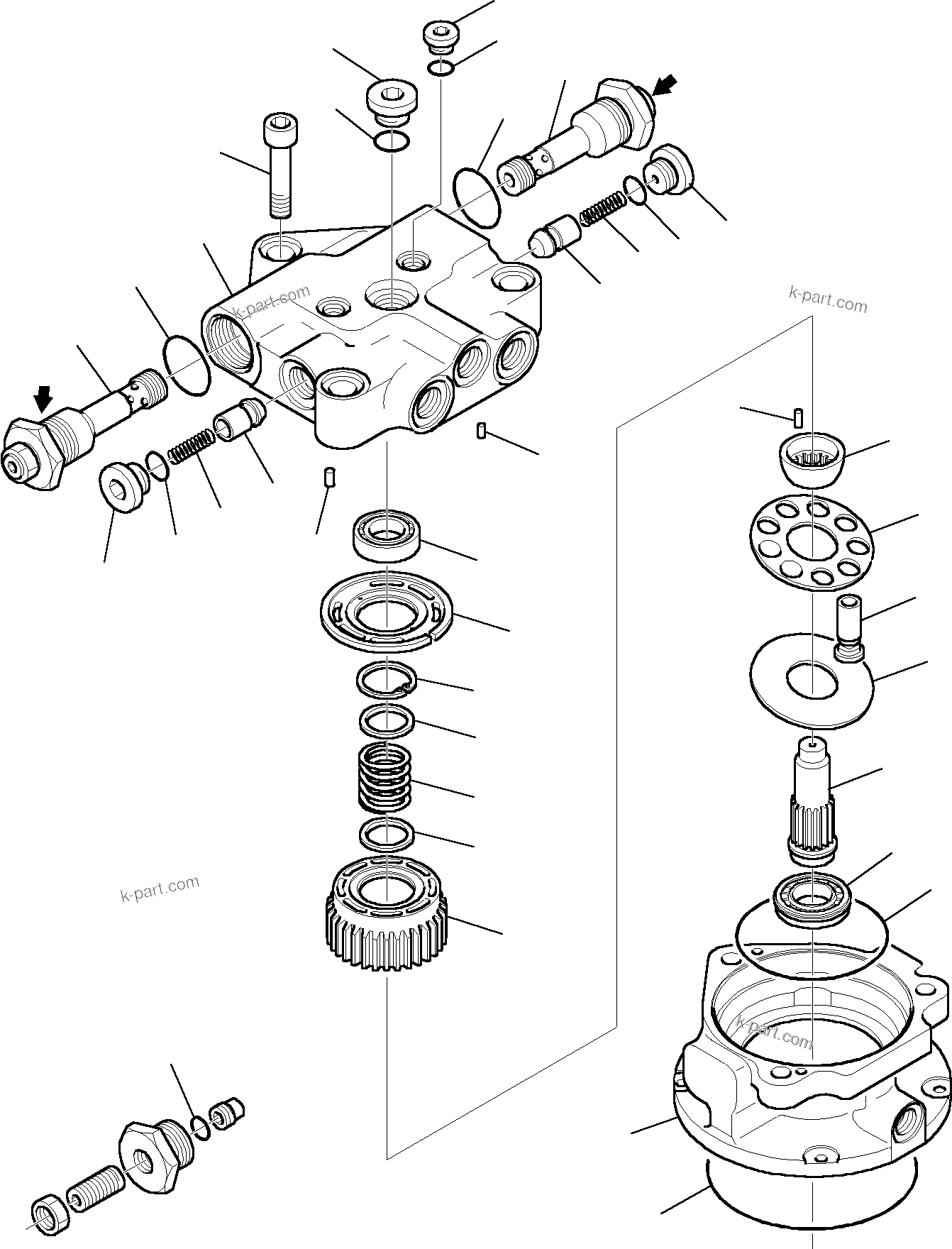 Komatsu parts book diagram for PC27R-8 S/N F31103-Up: SWING MACHINERY (2/2)