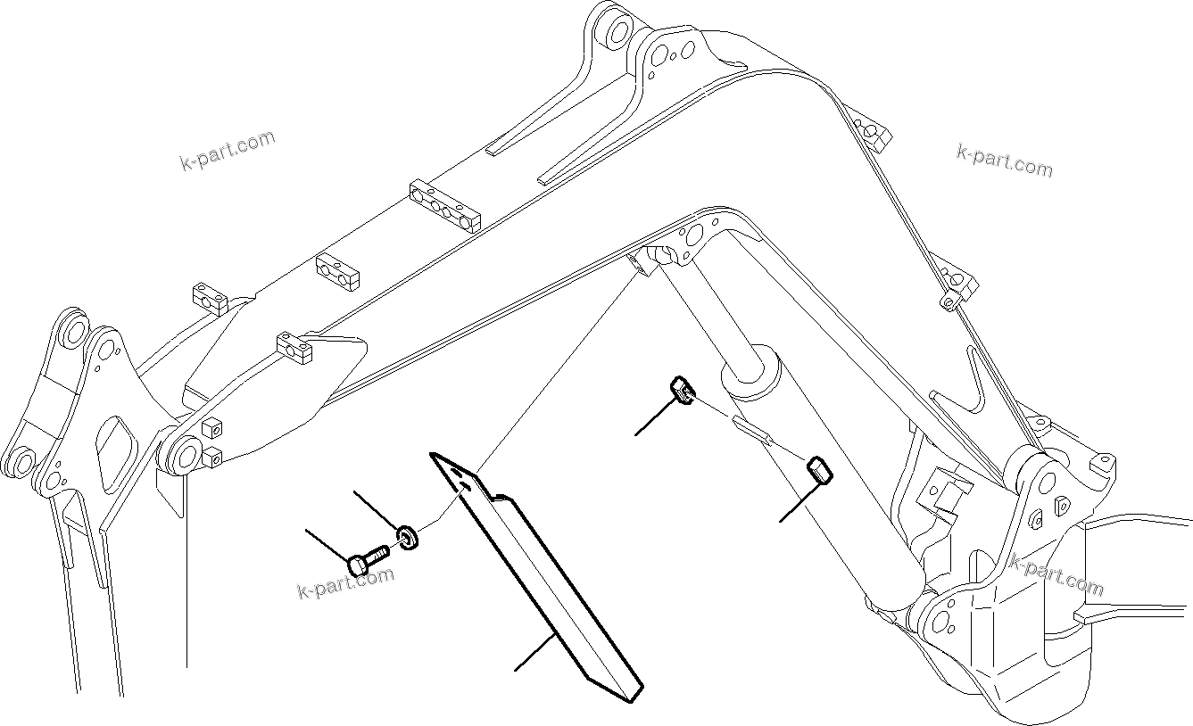 Komatsu parts book diagram for PC27R-8 S/N F31103-Up: BOOM CYLINDER COVER