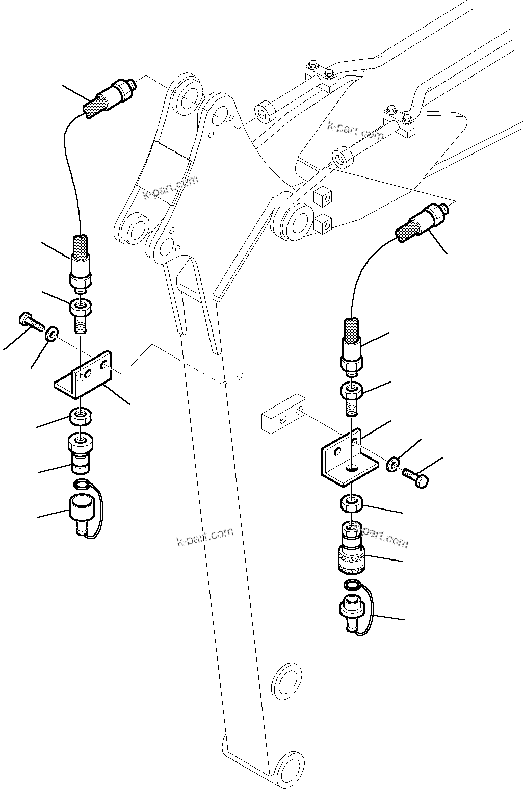 Komatsu parts book diagram for PC27R-8 S/N F31103-Up: HYDRAULIC PIPING (FOR ATTACHMENT) (3/3)
