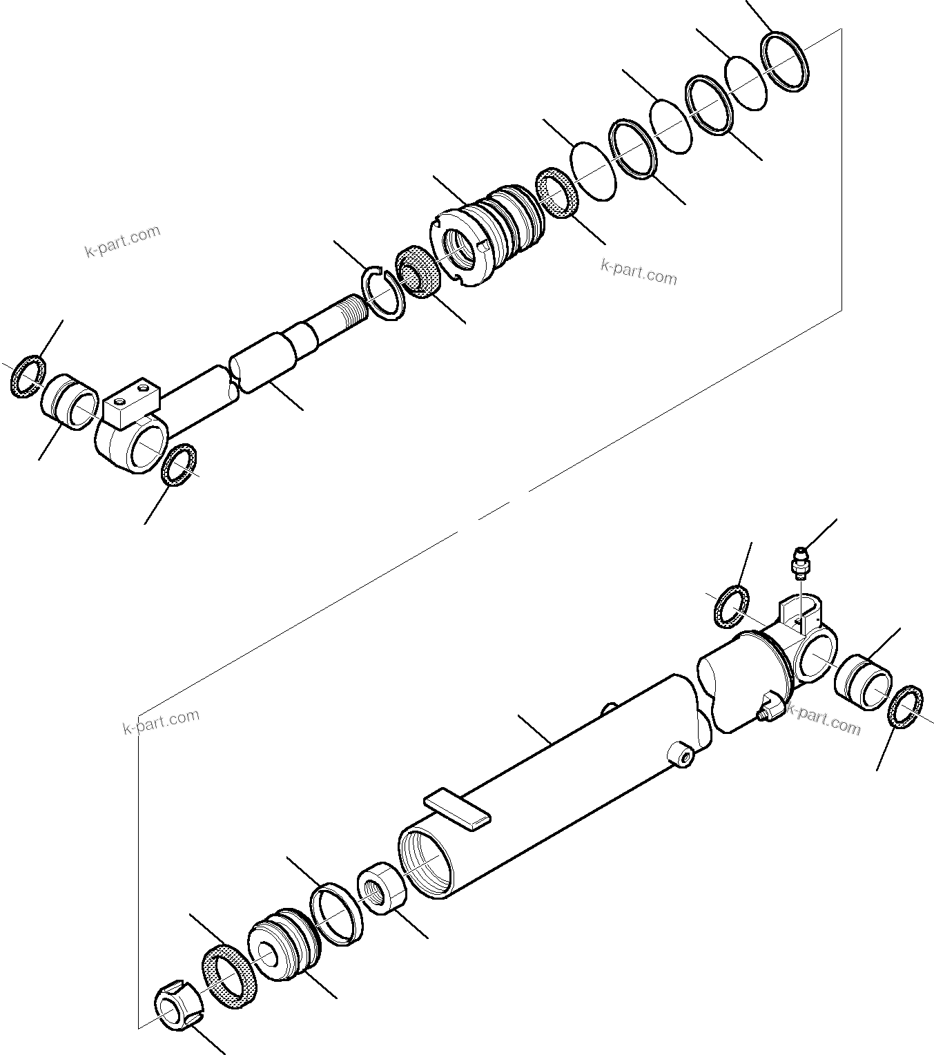 Komatsu parts book diagram for PC27R-8 S/N F31103-Up: BOOM CYLINDER (FOR CANOPY)