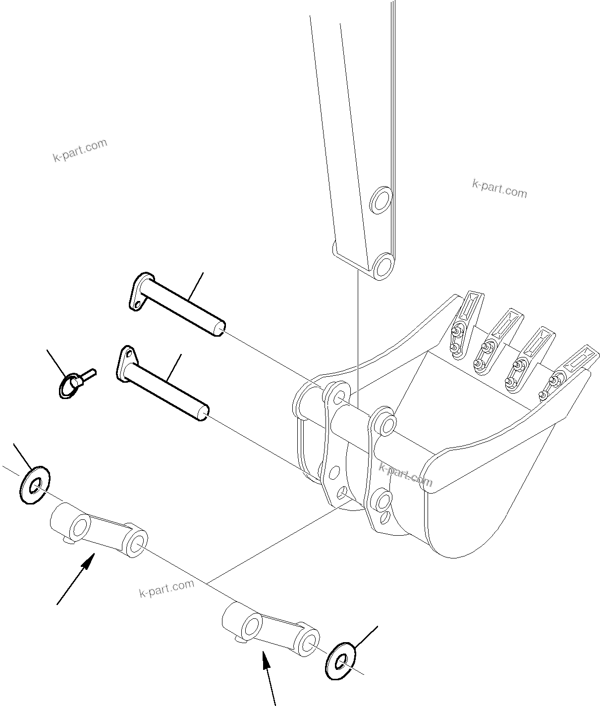 Komatsu parts book diagram for PC27R-8 S/N F31103-Up: BUCKET PIN