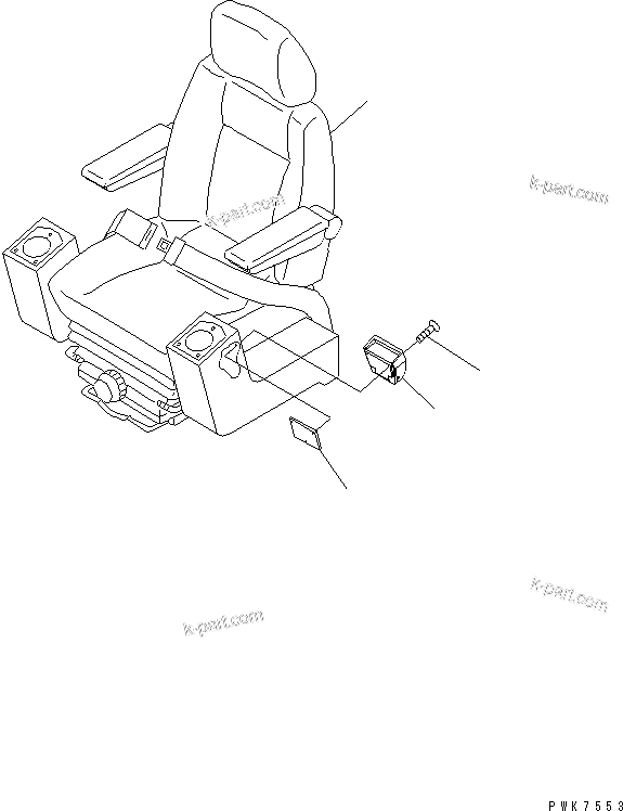 Komatsu parts book diagram for PC290LC-6K S/N K30001-UP: OPERATOR'S SEAT(#K30001-K30002)