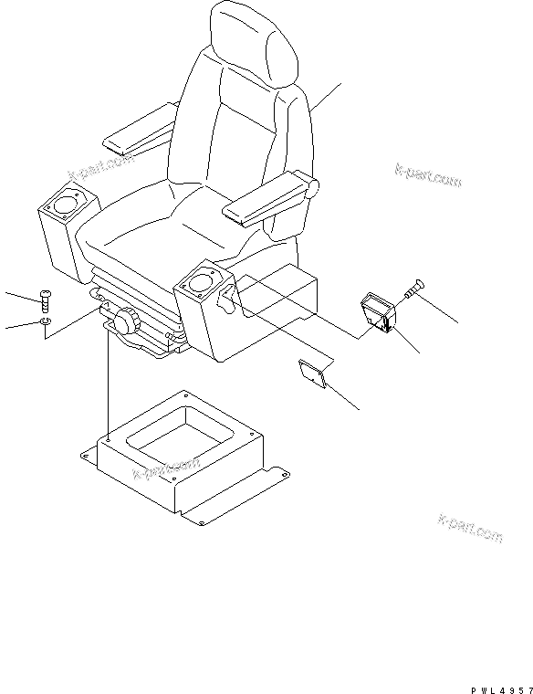 Komatsu parts book diagram for PC290LC-6K S/N K30001-UP: OPERATOR'S SEAT(#K34001-)