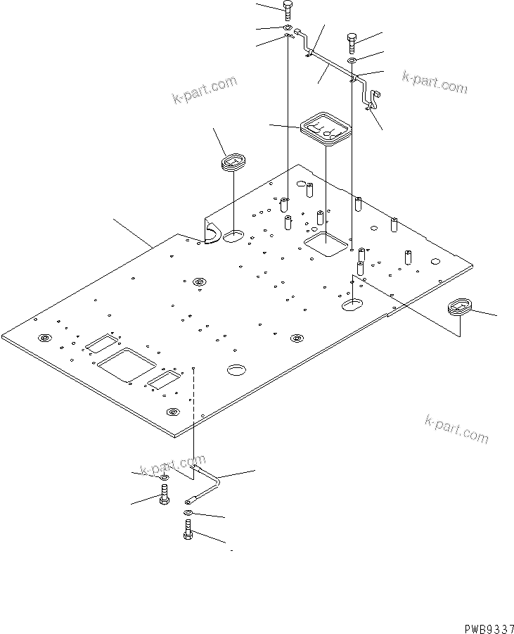 Komatsu parts book diagram for PC290LC-6K S/N K30001-UP: FLOOR FRAME(#K30001-K34000)