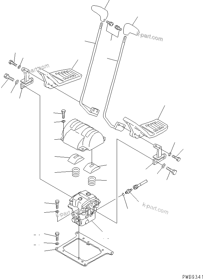 Komatsu parts book diagram for PC290LC-6K S/N K30001-UP: TRAVEL LEVER