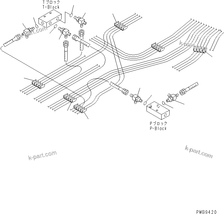 Komatsu parts book diagram for PC290LC-6K S/N K30001-UP: ATTACHMENT PPC LINE (EPC) (2 ACTUATOR) (4/4)