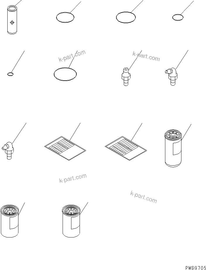Komatsu parts book diagram for PC290LC-6K S/N K30001-UP: SPARE PARTS