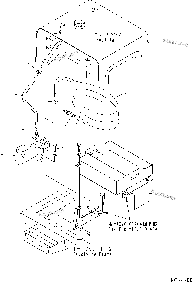Komatsu parts book diagram for PC290LC-6K S/N K30001-UP: REFUELLING SYSTEM(#K30001-K34000)