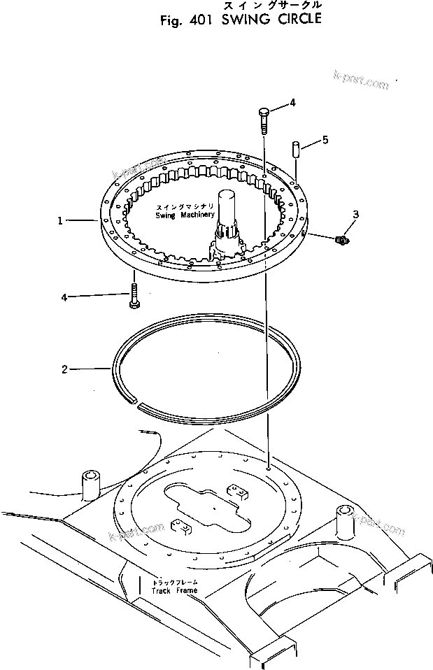 Komatsu parts book diagram for PC30-3 S/N 2601-UP: SWING CIRCLE