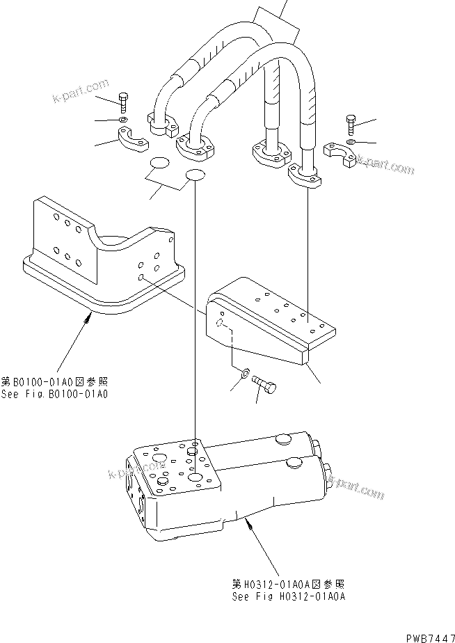 Komatsu parts book diagram for PC300-6Z S/N 30001-UP: DELIVERY LINE (BRANCH) (WITH INLINES FILTER)(#33001-33465)