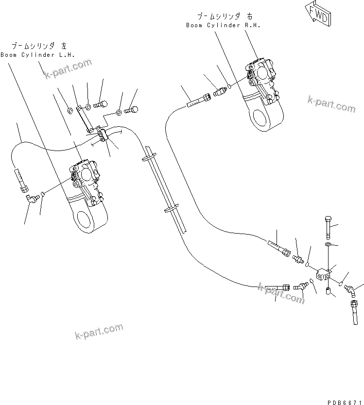 Komatsu parts book diagram for PC300-6Z S/N 30001-UP: BOOM BURST VALVE(#30850-)