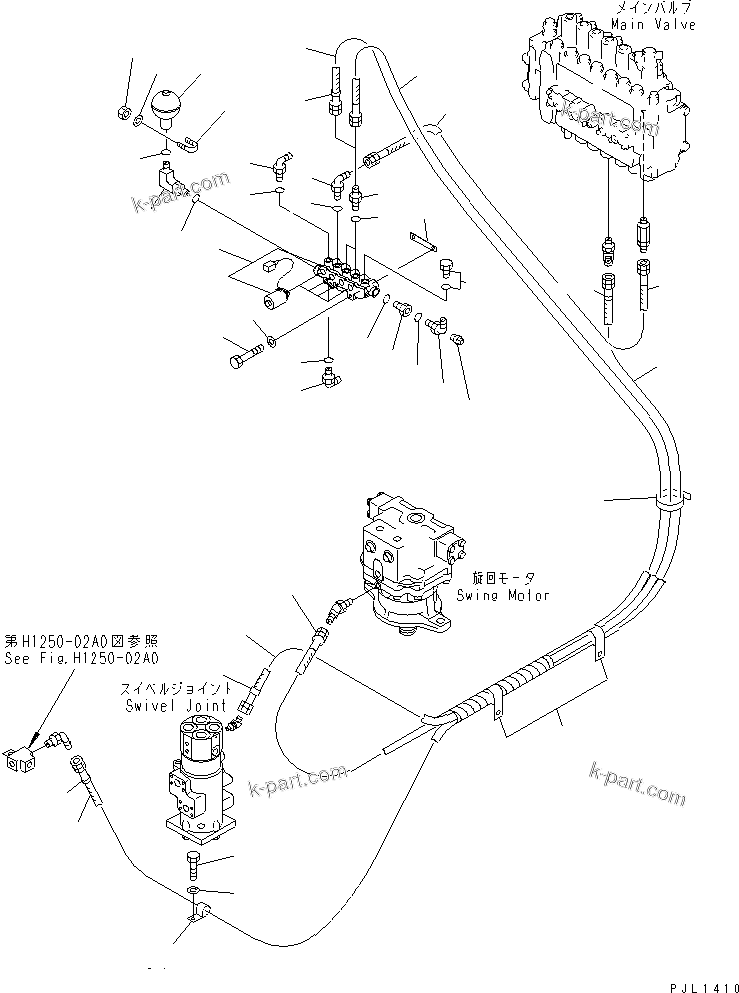 Komatsu parts book diagram for PC300-6Z S/N 30001-UP: SOLENOID VALVE (WITH BOOM BURST VALVE)(#33466-)