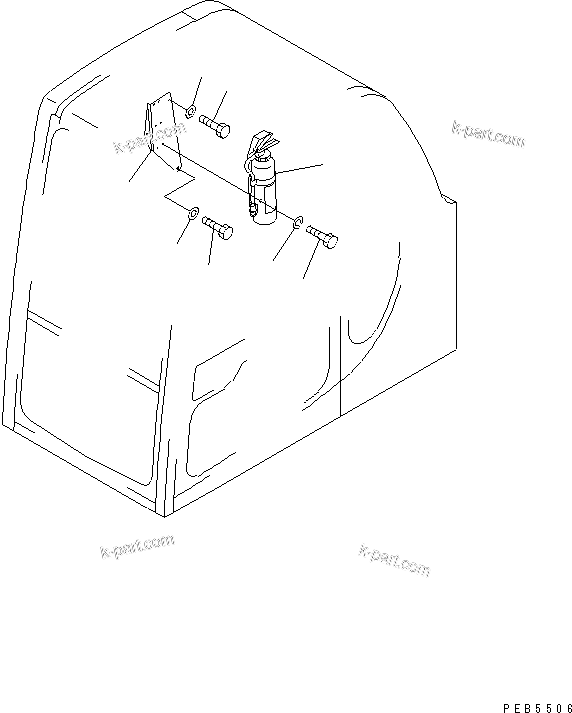 Komatsu parts book diagram for PC300-6Z S/N 30001-UP: EXTINGUISHER (ARABIC)(#33795-)