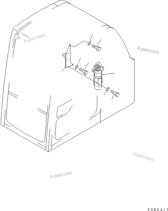 Komatsu parts book diagram for PC300-6Z S/N 30001-UP: EXTINGUISHER (ENGLISH)(#31007-33794)