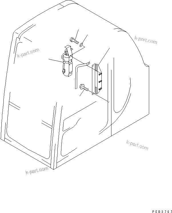 Komatsu parts book diagram for PC300-6Z S/N 30001-UP: EXTINGUISHER (JAPANESE)
