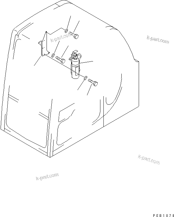 Komatsu parts book diagram for PC300-6Z S/N 30001-UP: EXTINGUISHER (RUSSIAN)(#30001-33794)