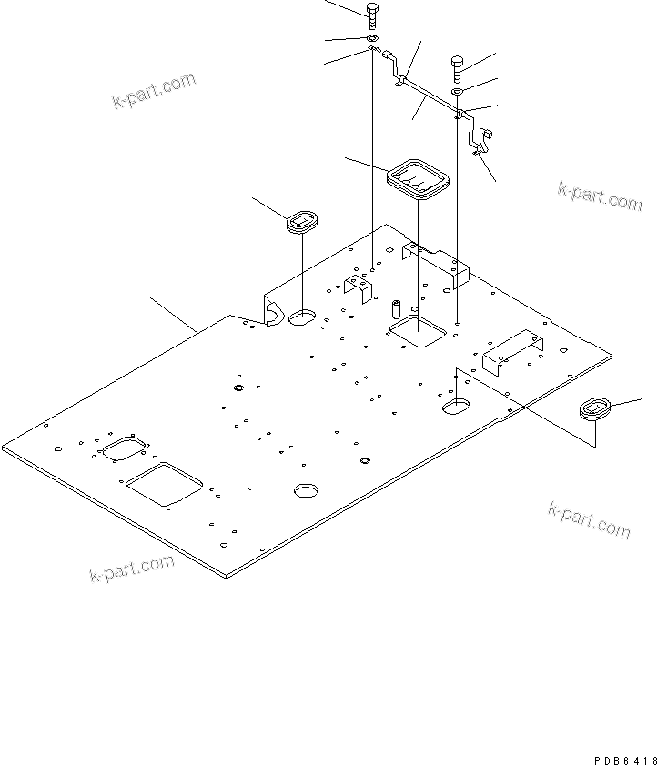 Komatsu parts book diagram for PC300-6Z S/N 30001-UP: FLOOR FRAME(#30638-32999)