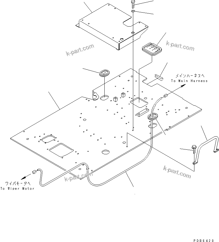 Komatsu parts book diagram for PC300-6Z S/N 30001-UP: FLOOR FRAME(#30638-32999)