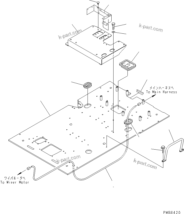 Komatsu parts book diagram for PC300-6Z S/N 30001-UP: FLOOR FRAME(#33001-33465)