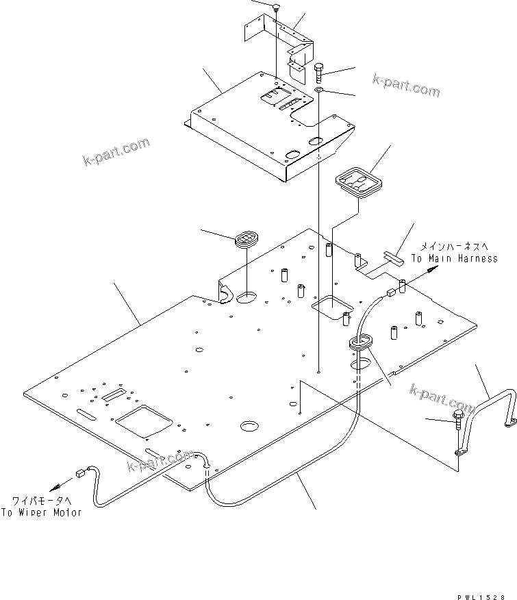 Komatsu parts book diagram for PC300-6Z S/N 30001-UP: FLOOR FRAME(#33466-34109)