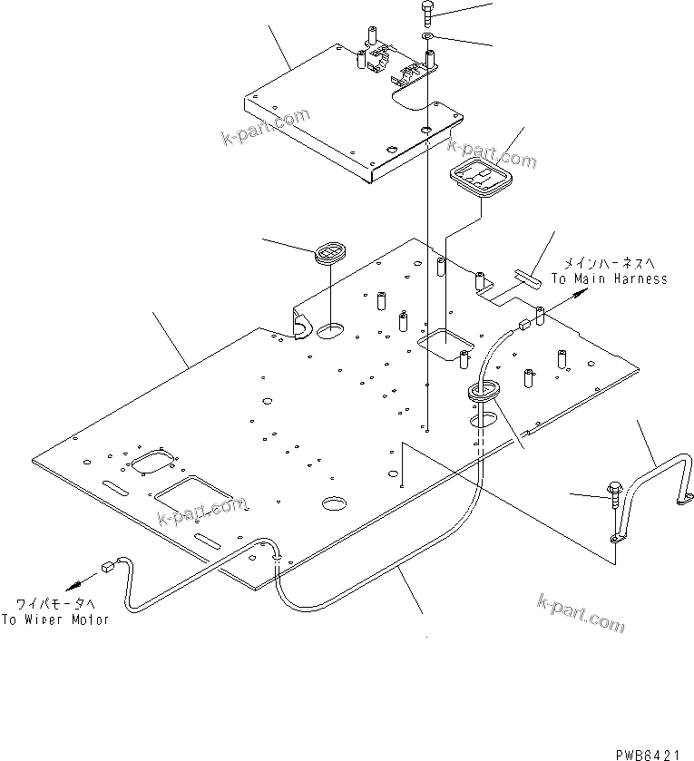 Komatsu parts book diagram for PC300-6Z S/N 30001-UP: FLOOR FRAME(#33001-33465)