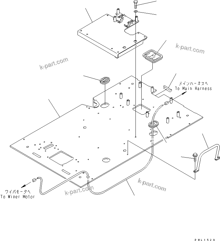 Komatsu parts book diagram for PC300-6Z S/N 30001-UP: FLOOR FRAME(#33466-34079)