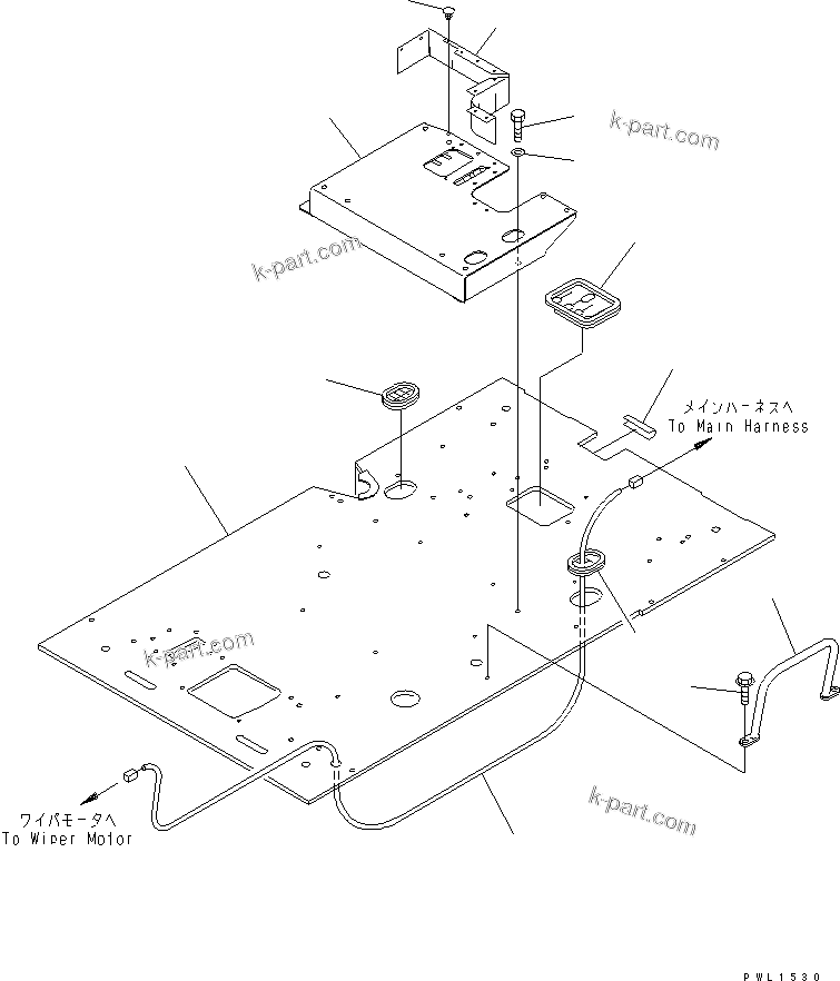 Komatsu parts book diagram for PC300-6Z S/N 30001-UP: FLOOR FRAME(#33466-34109)