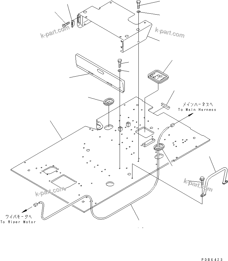 Komatsu parts book diagram for PC300-6Z S/N 30001-UP: FLOOR FRAME (COLD WEATHER A SPEC.)(#30943-32999)