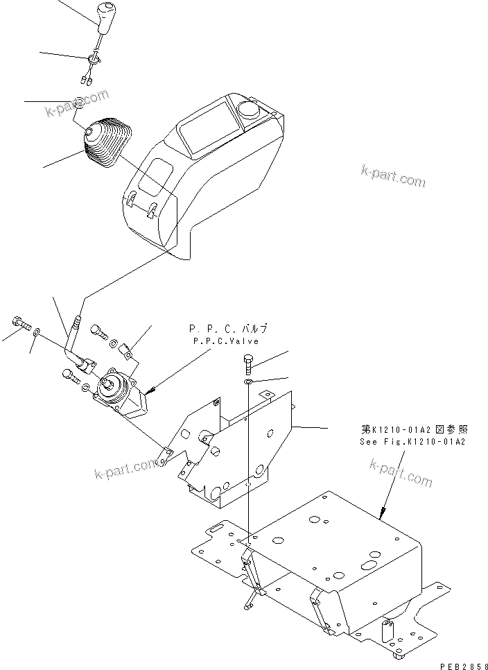 Komatsu parts book diagram for PC300-6Z S/N 30001-UP: FLOOR FRAME (RIGHT STAND) (STAND)(#30638-)