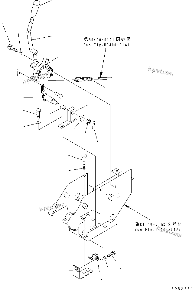 Komatsu parts book diagram for PC300-6Z S/N 30001-UP: FLOOR (PPC TRAVEL LINE)(#30638-32999)