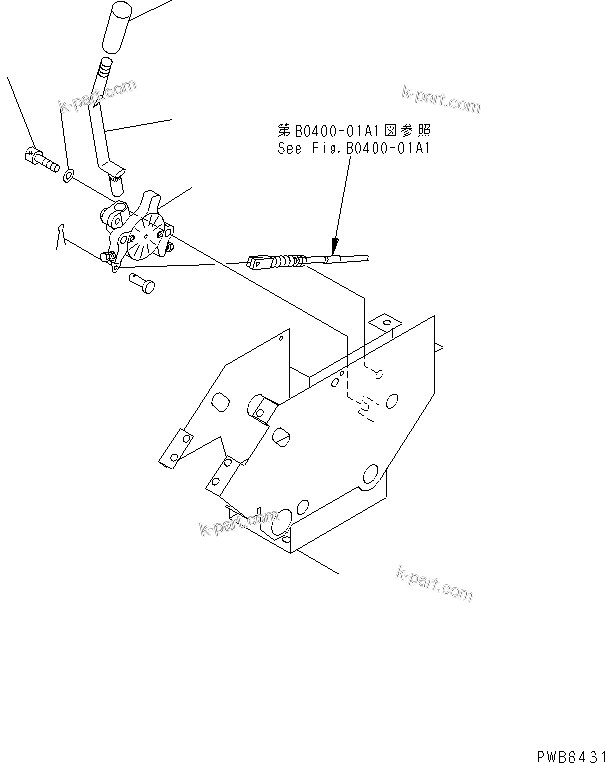 Komatsu parts book diagram for PC300-6Z S/N 30001-UP: FLOOR (PPC TRAVEL LINE)(#33001-)