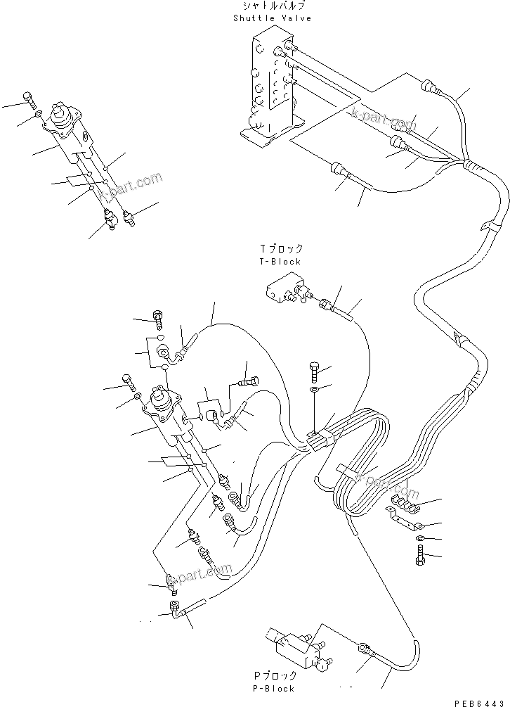 Komatsu parts book diagram for PC300-6Z S/N 30001-UP: FLOOR FRAME (PPC WORK LINE)(#30638-32999)