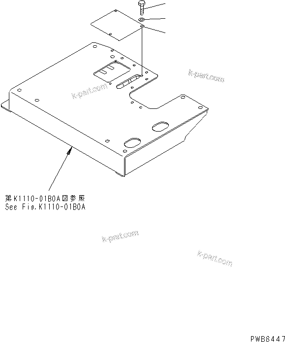 Komatsu parts book diagram for PC300-6Z S/N 30001-UP: FLOOR FRAME (COVER)(#33001-)