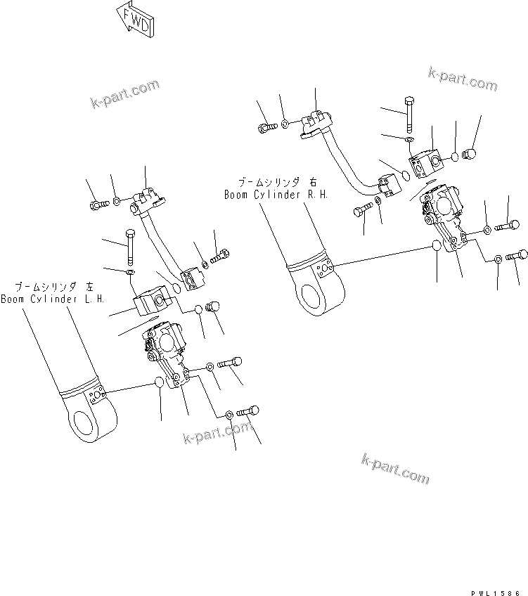 Komatsu parts book diagram for PC300-6Z S/N 30001-UP: BOOM CYLINDER (BURST VALVE)(#33768-)