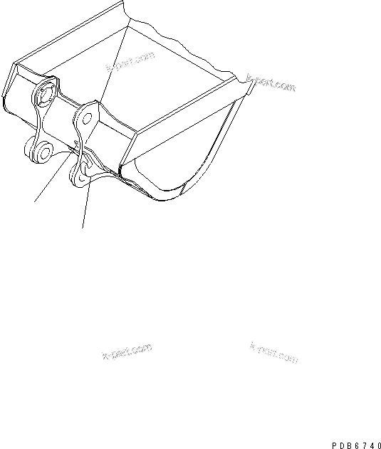 Komatsu parts book diagram for PC300-6Z S/N 30001-UP: HOOK (FOR HEAVY DUTY BUCKET)(#30073-)