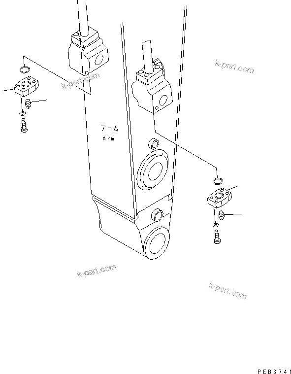 Komatsu parts book diagram for PC300-6Z S/N 30001-UP: BREAKER ADAPTER (FOR MATUDA)