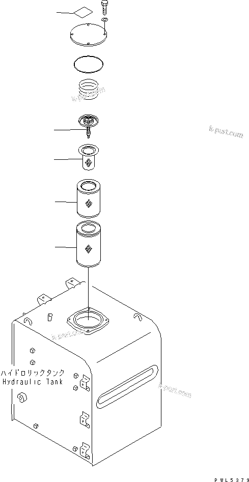 Komatsu parts book diagram for PC300-6Z S/N 30001-UP: COMPACT TYPE ELEMENT (FOR HYDRAULIC TANK) (SUPPLY ONLY)