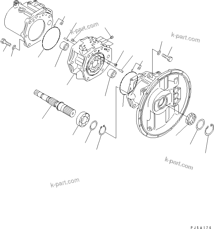 Komatsu parts book diagram for PC300-6Z S/N 30001-UP: MAIN PUMP (2/10)(#33001-)