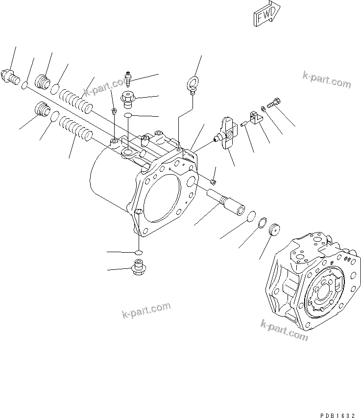 Komatsu parts book diagram for PC300-6Z S/N 30001-UP: MAIN PUMP (5/9)(#30001-32999)