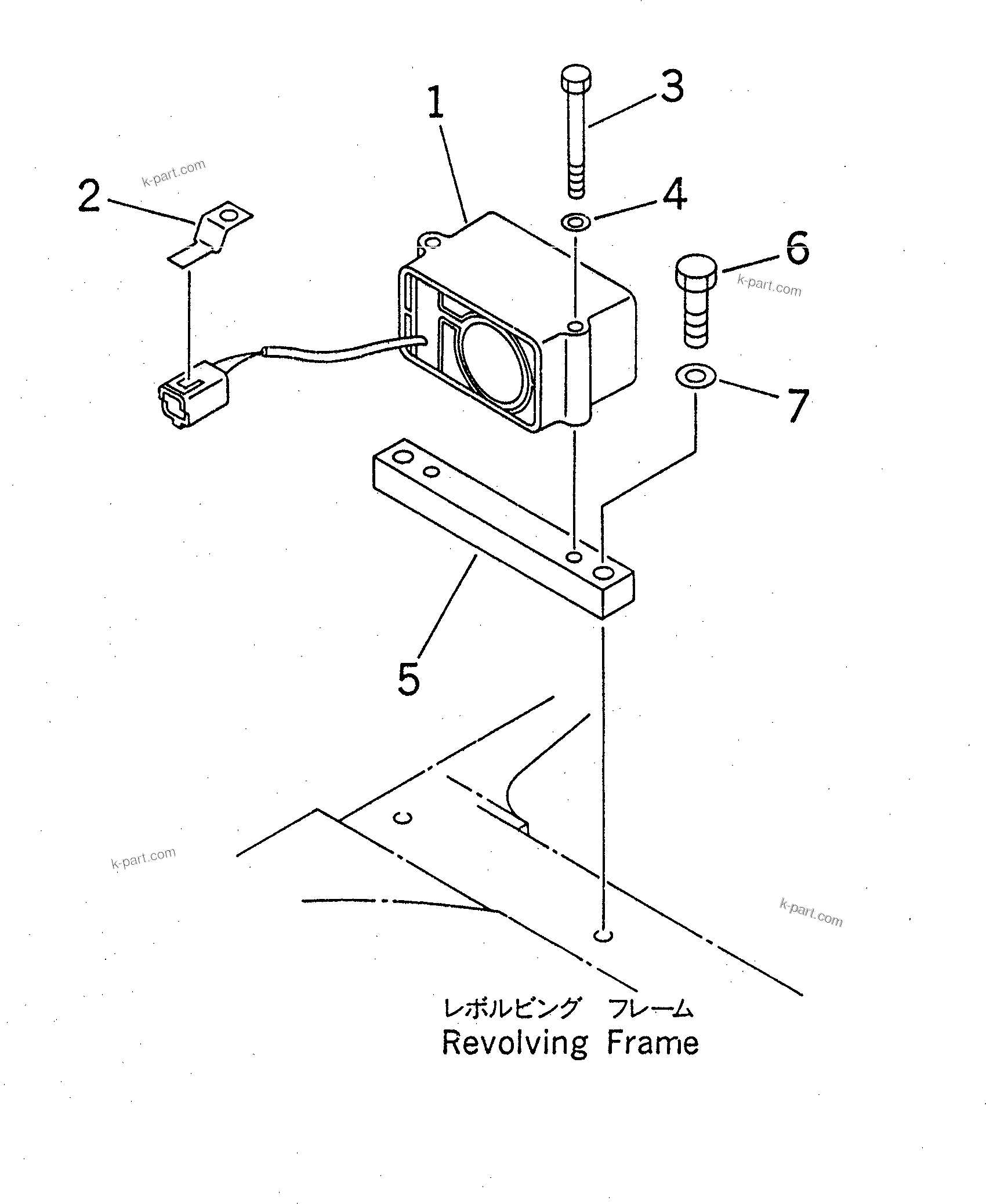 Komatsu parts book diagram for PC300-6Z S/N 30001-UP (Custom Spec.): TRAVEL ALARM