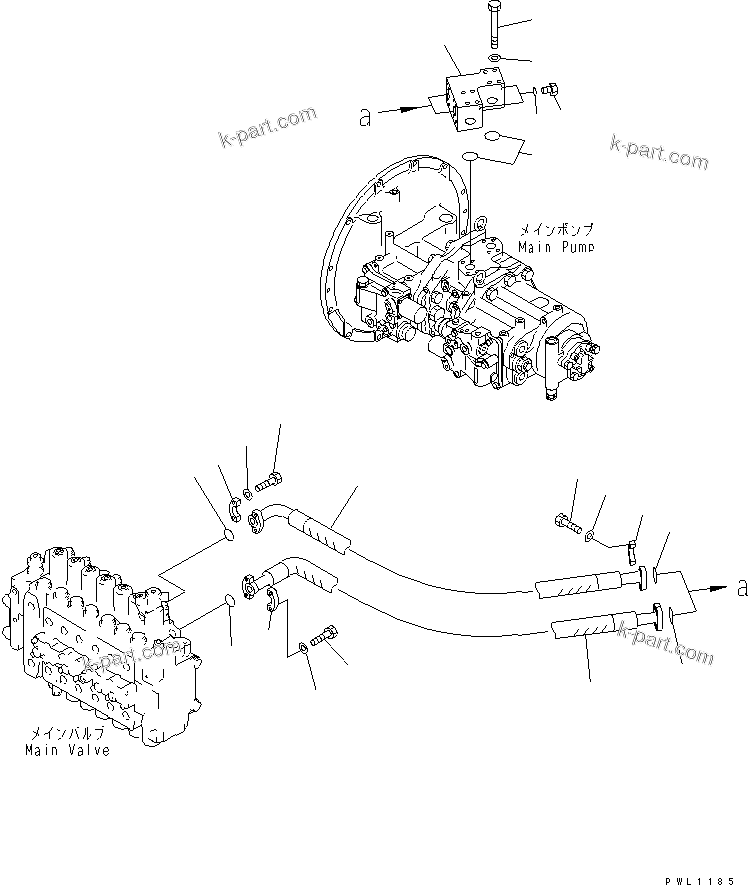 Komatsu parts book diagram for PC300-6Z S/N 30001-UP (Custom Spec.): DELIVERY LINE (WITHOUT INLINES FILTER)(#33466-)