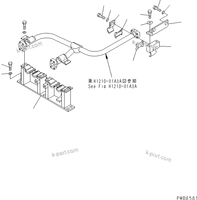 Komatsu parts book diagram for PC300-6Z S/N 30001-UP (Custom Spec.): DRIFT PRIVENTIVE LESS(#33001-)